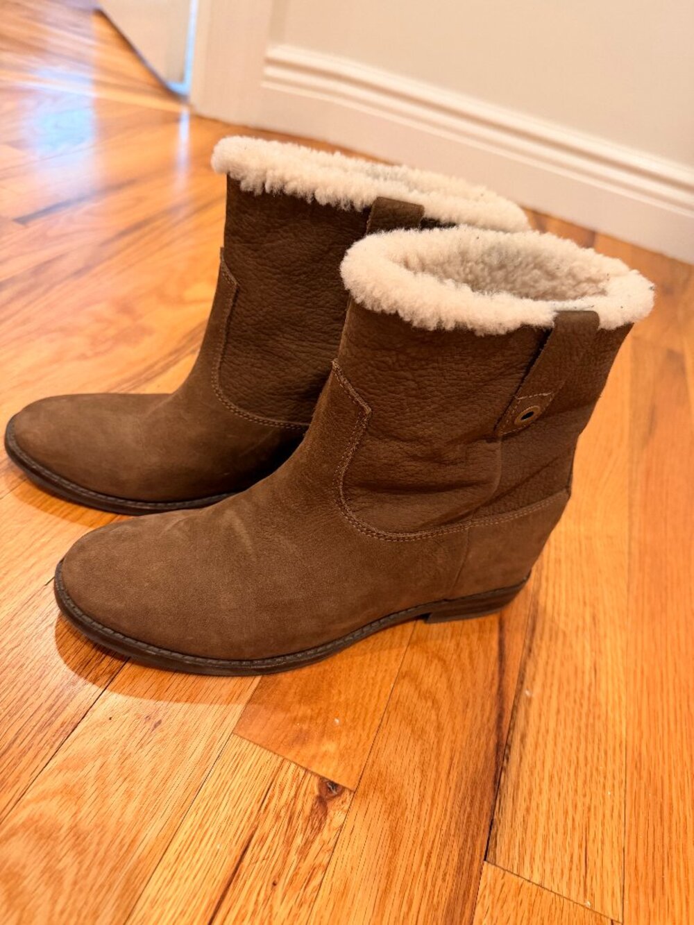 Cole Haan Rayna Suede and Shearling Bootie